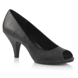 BELLE-362 Fabulicious 3" Heel Black Faux Leather Sexy Shoes