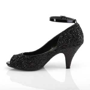 BELLE-381G Fabulicious 3 Inch Heel Black Glitter Sexy Shoes