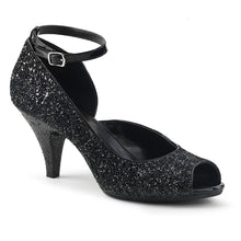 Load image into Gallery viewer, BELLE-381G Fabulicious 3 Inch Heel Black Glitter Sexy Shoes