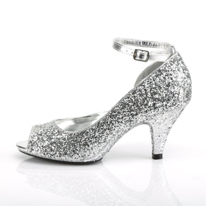 BELLE-381G Fabulicious 3 Inch Heel Silver Glitter Sexy Shoes