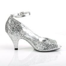 Load image into Gallery viewer, BELLE-381G Fabulicious 3 Inch Heel Silver Glitter Sexy Shoes