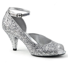 Load image into Gallery viewer, BELLE-381G Fabulicious 3 Inch Heel Silver Glitter Sexy Shoes