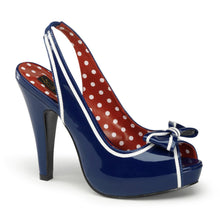 Load image into Gallery viewer, BETTIE-05 Pin Up 4.5&quot; Heel Navy Blue Retro Glamour Platforms