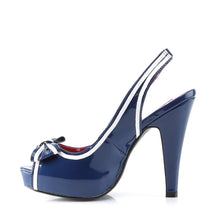 Load image into Gallery viewer, BETTIE-05 Pin Up 4.5&quot; Heel Navy Blue Retro Glamour Platforms