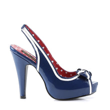 Load image into Gallery viewer, BETTIE-05 Pin Up 4.5&quot; Heel Navy Blue Retro Glamour Platforms