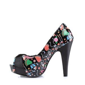 BETTIE-13 Sexy Retro Glamour 4.5" Heel Black Platforms Shoes