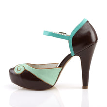 Load image into Gallery viewer, BETTIE-17 Sexy 4.5&quot; Heel Teal-Brown Retro Glamour Platforms