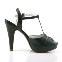 Load image into Gallery viewer, BETTIE-23 Pin Up 4.5&quot; Heel Forest Green Glamour Platforms