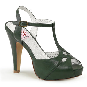 BETTIE-23 Pin Up 4.5" Heel Forest Green Glamour Platforms