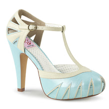 Load image into Gallery viewer, BETTIE-25 Pin Up Retro Glamour 4.5&quot; Heel Baby Blue Sexy Shoe