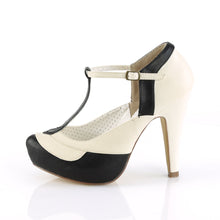 Load image into Gallery viewer, BETTIE-29 Sexy Retro Glamour 4.5&quot; Heel Black-Cream Platforms