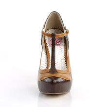 Load image into Gallery viewer, BETTIE-29 Pin Up Glamour 4.5&quot; Heel Brown Glamour Platforms