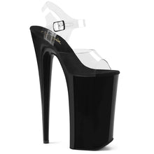 Load image into Gallery viewer, BEYOND-008 Sexy 10&quot; Heel Clear &amp; Black Pole Dancer Platforms