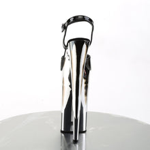 Load image into Gallery viewer, BEYOND-009 Sexy 10&quot; Heel Black Silver Chrome Strippers Shoes