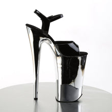 Load image into Gallery viewer, BEYOND-009 Sexy 10&quot; Heel Black Silver Chrome Strippers Shoes