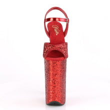 Load image into Gallery viewer, BEYOND-010LG Sexy 10&quot; Heel Red Glitter Pole Dancer Platforms