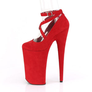 BEYOND-087FS Sexy 10" Heel Red Pole Dancing Platforms