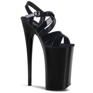 BEYOND-097 Sexy 10" Heel Black Patent Pole Dancing Platforms