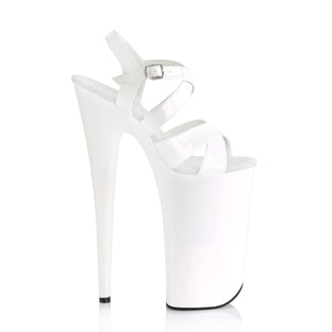 BEYOND-097 Sexy 10" Heel White Patent Pole Dancing Platforms