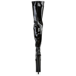 BEYOND-4000 Sexy 10" Heel Black Patent Strippers Boots