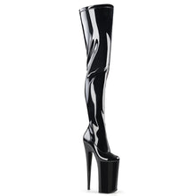 Load image into Gallery viewer, BEYOND-4000 Sexy 10&quot; Heel Black Patent Strippers Boots