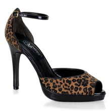 Load image into Gallery viewer, BLISS-33 Pin Up 4&quot; Heel Leopard Pony Hair Burlesque Shoes