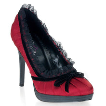 Load image into Gallery viewer, BLISS-38 Pin Up Couture Glamour 4&quot; Heel Red Burlesque Shoes