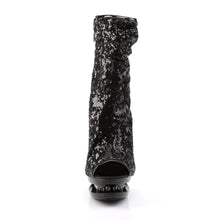 Load image into Gallery viewer, BLONDIE-R-1008 Sexy 6 Inch Black Sequin Pole Dancer Platform