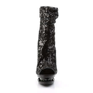 BLONDIE-R-1008 Sexy 6 Inch Black Sequin Pole Dancer Platform