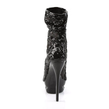 Load image into Gallery viewer, BLONDIE-R-1008 Sexy 6 Inch Black Sequin Pole Dancer Platform