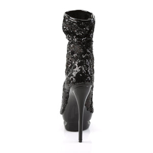 BLONDIE-R-1008 Sexy 6 Inch Black Sequin Pole Dancer Platform