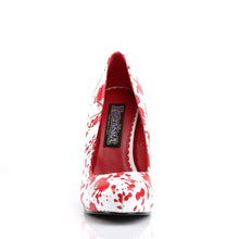 Load image into Gallery viewer, BLOODY-12 Funtasma 5 Inch Heel White Pat Red Sexy Shoes