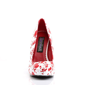 BLOODY-12 Funtasma 5 Inch Heel White Pat Red Sexy Shoes