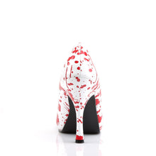 Load image into Gallery viewer, BLOODY-12 Funtasma 5 Inch Heel White Pat Red Sexy Shoes