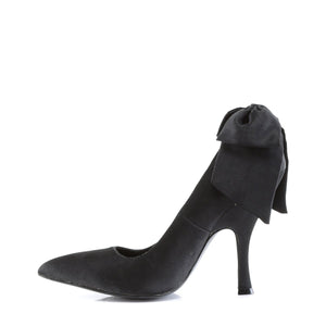 BOMBSHELL-03 Pin Up 4.5" Heel Black Satin Fetish Footwear