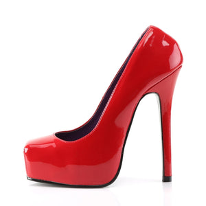 BONDAGE-01 Devious Fetish Shoe 5.5" Heel Red Platforms Shoe