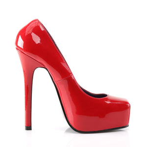 BONDAGE-01 Devious Fetish Shoe 5.5" Heel Red Platforms Shoe