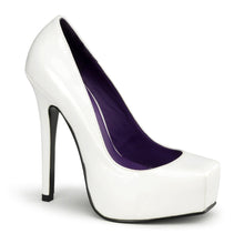 Load image into Gallery viewer, BONDAGE-01 Devious 5.5 Inch Heel White Patent Platform Shoes