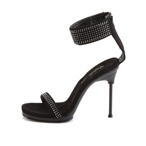 CHIC-40 Fabulicious 4.5 Inch Heel Black Nubuck Sexy Shoes