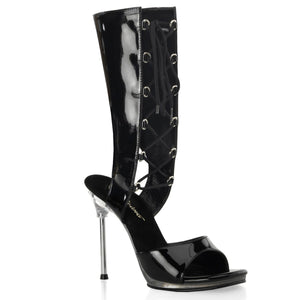 CHIC-65 Fabulicious 4.5 Inch Heel Black and Clear Sexy Shoes