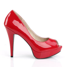 Load image into Gallery viewer, CHLOE-01 Pleaser Pink Label 5 Inch Heel Red Platform Shoes