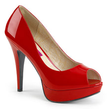 Load image into Gallery viewer, CHLOE-01 Pleaser Pink Label 5 Inch Heel Red Platform Shoes