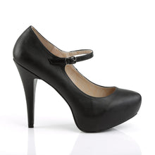 Load image into Gallery viewer, CHLOE-02 Pleaser Pink Label 5 Inch Heel Black Platform Shoe