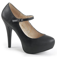 Load image into Gallery viewer, CHLOE-02 Pleaser Pink Label 5 Inch Heel Black Platform Shoe