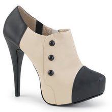 Load image into Gallery viewer, CHLOE-11 Pink Label 5&quot; Heel Black-Cream Platform Shoes