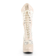 Load image into Gallery viewer, CHLOE-115 Pleaser Pink Label 5 Inch Heel Cream Platform Shoe