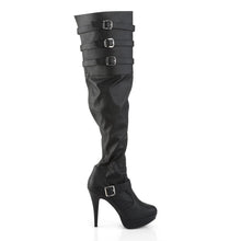 Load image into Gallery viewer, CHLOE-308 Pleaser Pink Label 5 Inch Heel Black Platform Shoe