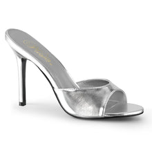 Load image into Gallery viewer, CLASSIQUE-01 Pleaser 4 Inch Heel Silver Fetish Footwear