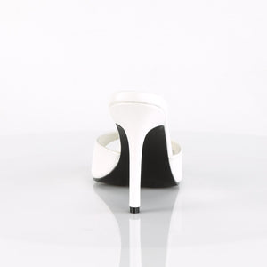 CLASSIQUE-01 Pleaser 4 Inch Heel White Kid Fetish Footwear