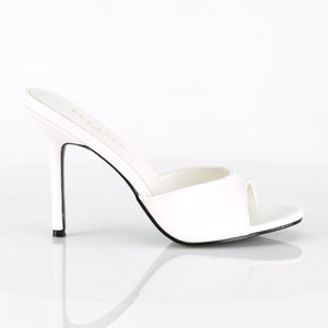 CLASSIQUE-01 Pleaser 4 Inch Heel White Kid Fetish Footwear